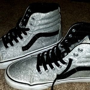Silver Glitter Vans